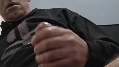 Handjob in Close-up of Straight Guy with Huge Cock