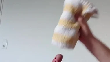 Small Cock Having Fun with the Towel