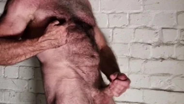 Hairy Muscle Bear Stroking