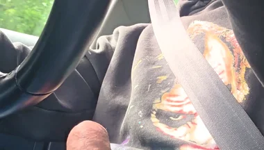Straight Guy Gets Horny and Jerks off While Driving, He Almost Got Caught