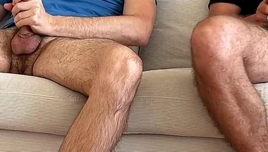 Straight Buddie Helps Jerking off