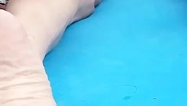 Sexy Soles on Hot Boy's Feet for Foot Fetish of Naked Twink Humping on Mat Outdoor
