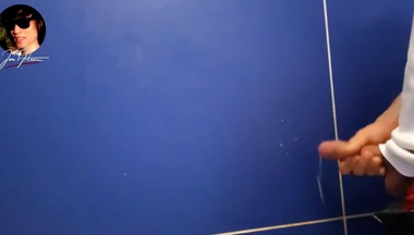 Gay Twink Pisses Pee, Masturbates His Penis and Ejaculates Sperm in the Toilet