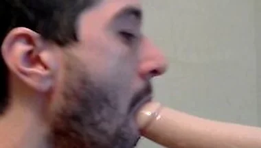 Suck And Fuck Bandit Dildo While In Chastity
