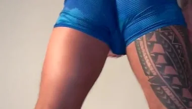 Spandex Makes Me I Jerk off Until I Shoot a Big Load
