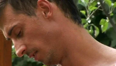 Young Hung Muscle Lovers Get off Together Outdoors and Blast Thick Cumshots on Each Other