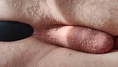 Anal Play With Silicone Butt Plug