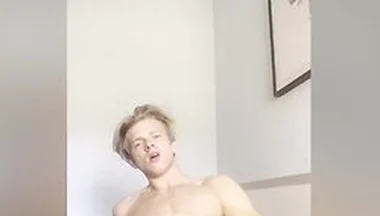 German Twink Is Jerking Off Until He
