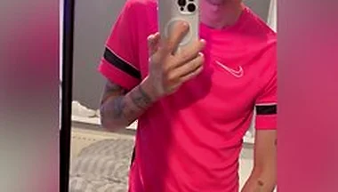 Playing With My Big Dick And Cumming All Over My Mirror