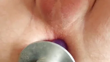 My Ass Got Pounded by a Fuck Machine While Stroking-messy Finish!