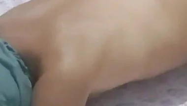 Ladysilva in Bed in Very Sexy Beige Panties with Her Hot Ass