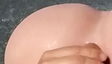 Closeup Anal Fucking Ass Doll with Uncut Natural Big Dick