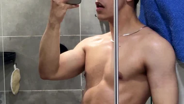 Touching My Cock Before Take a Shower