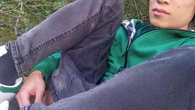 Jon Arteen Gay Twink's Soft Strokes Risky Outdoor, Caught or Not