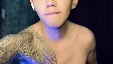 Inked Horny Twink Performed in a Live Webcam Show