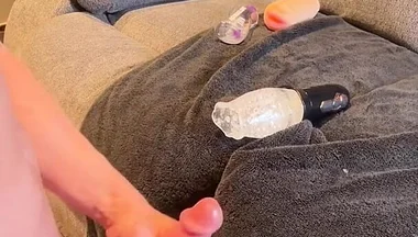 Multiple Masturbation Toys and Multiple Cumshots