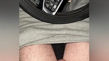 Hung Jock Shoots A Risky Load In His Car - Tpk