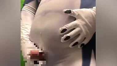 Japanese Chubby Masturbating In A Suit