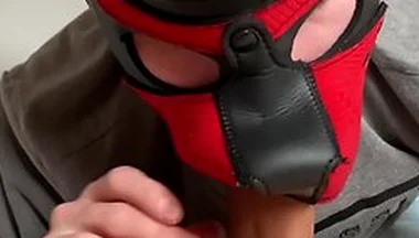 My Puppy Slave Works Hard On My Masive Cock With A Messy Cumshot Finish