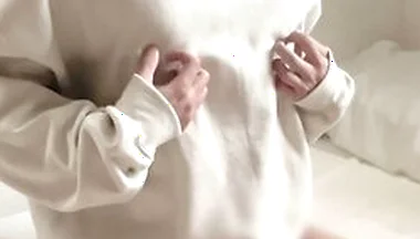 A Sweatshirt Boy Gets A Good Feeling From Early Morning Masturbation