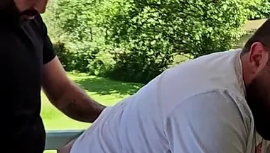 Outdoor Bear Fucking Bareback in Public