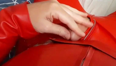 Cum on Roommate's Cosplay Leather Costume