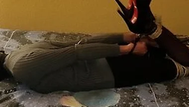 Selfbondage Hogcuffed Vibed N Orgasm Denied