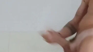 Greek Guy with Huge Cock Is Masturbating at Home