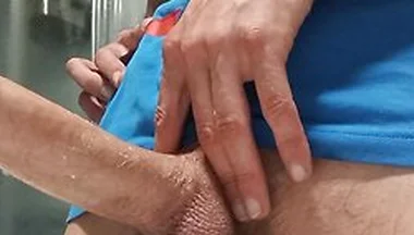 The Handsome Premieres His Freshly Shaved Cock With A Good Masturbation With Dripping Cumshot