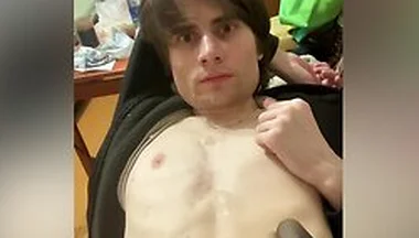 On A Bicycle He Jerks Off, Leaving On A Chair, Cumming With Rain On His Head, Eating Sperm