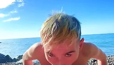 Young Guys Fucking On A Public Beach