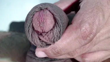 Big Black Wet Foreskin