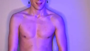 Green-haired Twink Strokes It Standing