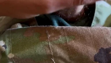 Army Soldier Jerking off in His Uniform Wearing Tommy Boxer Briefs and Shooting a Load Also Wearing Issued Military Army Undies