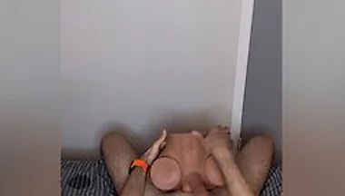 Fit & Horny Boy Fucks Silicon Male Ass, Moans, Countdown To Cumshot With Intense Creampie