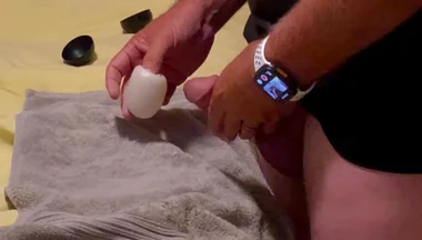 Straight Jack Into Mouth Toy Edging Cum Lube