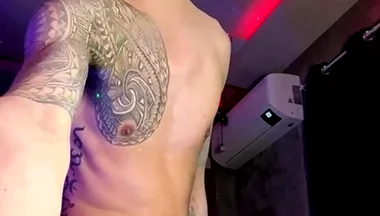 Asian Inked Boy Teasing and Jerking off