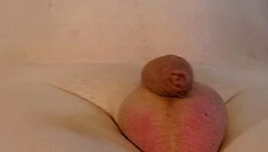 Small Shaved Uncut Penis As Jonathan Sat Naked Shows His Little Cock And Shrilled Foreskin And Big Balls