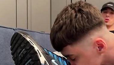 Bottom Sniffs Sweaty Socks And Gets A Creampie