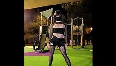 Femboy Exhibitionist In Slutty Clothes Twerks, Gets Naked, Masturbates, Practices Heel Walking, Ejaculates In A Public Park Summary 07-05-2026
