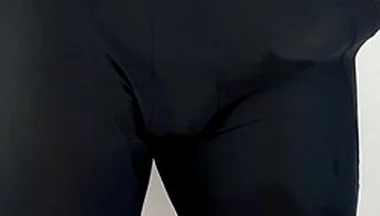 Huge Cock Hands Free Anal Vibrator Cumshot In Tight Pants