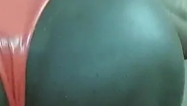 Black ass sextoy in shiny pants ass cumshot