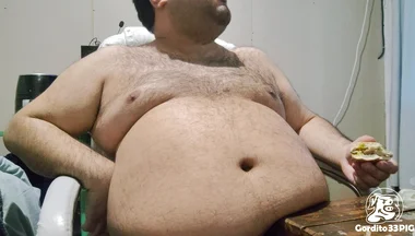 Greedy Fat Pig Won't Stop Eating and Masturbating