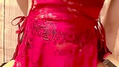 [quietly At Home] Red Sexy Costume [pseudo Sex Masturbation]