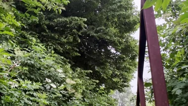Netherland Guy Dared Strips and Walks Naked in the Park Candid