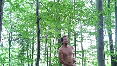 Back at the Scene Rough Forest Fap with Massive