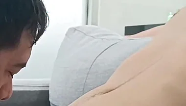 Getting a Blowjob While Watching TV