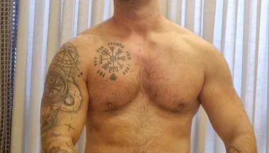 Sexy Firefighter Performs Full Striptease and Cum in His Underwear