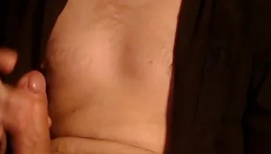 Nude Man Pumping Big Fucking Cock in Room
