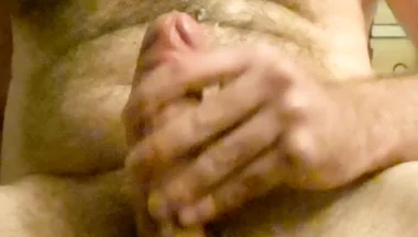 Hunk Harry Cums on His Hairy Chest